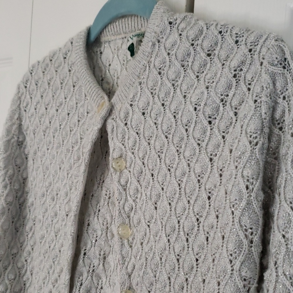 Vintage British Vogue Silver cardigan